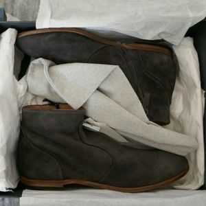 ELEVENTY Suede Zip Ankle BOOTS Size 10 EU 43 NEW w/ Box RARE retro Made in Italy